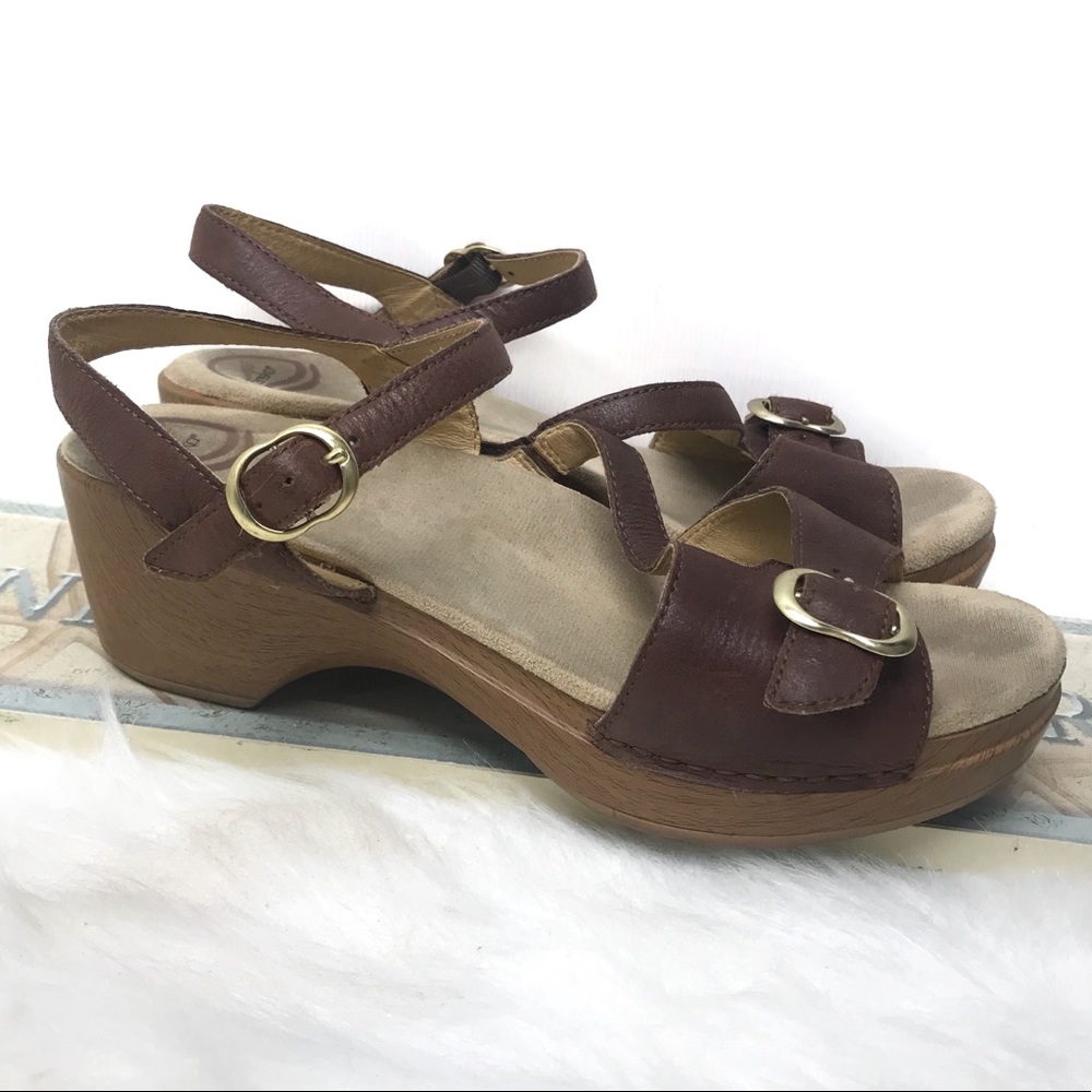 Dansko Brown Leather Sandals Size 40